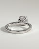 Charlie - 4 Claw Pav Round Solitaire with Hidden Halo - 18k White Gold