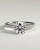 Charlie - 4 Claw Pav Round Solitaire with Hidden Halo - 18k White Gold