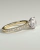 Charlie - 4 Claw Pav Round Solitaire with Hidden Halo - 18k Yellow Gold / 18k White Gold