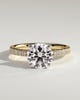 Charlie - 4 Claw Pav Round Solitaire with Hidden Halo - 18k Yellow Gold / 18k White Gold