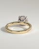 Charlie - 4 Claw Pav Round Solitaire with Hidden Halo - 18k Yellow Gold / 18k White Gold