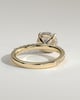 Charlie - 4 Claw Pav Round Solitaire with Hidden Halo - 18k Yellow Gold