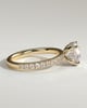Charlie - 4 Claw Pav Round Solitaire with Hidden Halo - 18k Yellow Gold