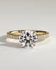 Charlie - 4 Claw Pav Round Solitaire with Hidden Halo - 18k Yellow Gold