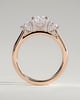Charmaine - Elongated Cushion Trilogy - 18k Rose Gold / 18k White Gold