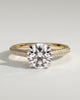 Chelsea  4 Claw Triple Pav Cathedral Round Solitaire - 18k Yellow Gold / 18k White Gold