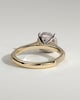 Chelsea  4 Claw Triple Pav Cathedral Round Solitaire - 18k Yellow Gold / 18k White Gold