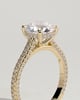 Chelsea  4 Claw Triple Pav Cathedral Round Solitaire - 18k Yellow Gold