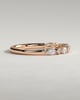 Chiara - Round Marquise Accent Stone Wedding Ring - 18k Rose Gold