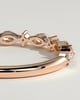 Chiara - Round Marquise Accent Stone Wedding Ring - 18k Rose Gold