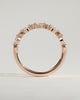 Chiara - Round Marquise Accent Stone Wedding Ring - 18k Rose Gold