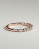 Chiara - Round Marquise Accent Stone Wedding Ring - 18k Rose Gold