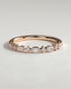 Chiara - Round Marquise Accent Stone Wedding Ring - 18k Rose Gold