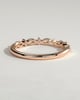 Chiara - Round Marquise Accent Stone Wedding Ring - 18k Rose Gold