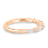 Chiara  Accent Stones Wedding Ring - 18k Rose Gold