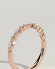 Chiara - Round Marquise Accent Stone Wedding Ring - 18k Rose Gold