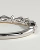 Chiara - Round Marquise Accent Stone Wedding Ring - 18k White Gold
