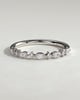 Chiara - Round Marquise Accent Stone Wedding Ring - 18k White Gold