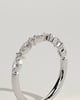 Chiara - Round Marquise Accent Stone Wedding Ring - 18k White Gold
