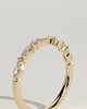 Chiara - Round Marquise Accent Stone Wedding Ring - 18k Yellow Gold
