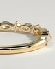 Chiara - Round Marquise Accent Stone Wedding Ring - 18k Yellow Gold