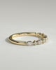 Chiara - Round Marquise Accent Stone Wedding Ring - 18k Yellow Gold
