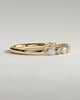 Chiara - Round Marquise Accent Stone Wedding Ring - 18k Yellow Gold
