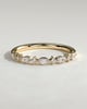 Chiara - Round Marquise Accent Stone Wedding Ring - 18k Yellow Gold