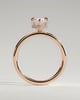 Claire - Marquise Claw Solitaire with Wrap Around Hidden Halo Engagement Ring - 18k Rose Gold