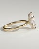 Claire - Marquise Claw Solitaire with Wrap Around Hidden Halo Engagement Ring - 18k Yellow Gold