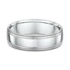 Classic Double Milgrain Mens Wedding Ring - 9k White Gold