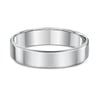 Classic Flat Bevel Mens Wedding Ring - 9k White Gold