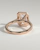 Clementine - Radiant Halo and Pav - 18k Rose Gold