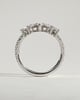 Cleo - Pear Round Accent Stone with Curved Pave Band Wedding Ring - 18k White Gold