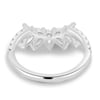 Cleo - Accent Stones Curved Wedding Ring - 18k White Gold