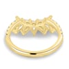 Cleo - Accent Stones Curved Wedding Ring - 18k Yellow Gold