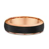 Cooper Mens Wedding Ring - 9k Rose Gold / Carbon Fibre
