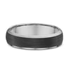 Cooper Mens Wedding Ring - 9k White Gold / Carbon Fibre