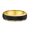 Cooper Mens Wedding Ring - 9k Yellow Gold / Carbon Fibre