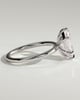 Cynthia - Classic Elongated Hexagon Claw Solitaire Engagement Ring - 18k White Gold