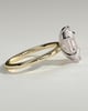 Cynthia - Classic Elongated Hexagon Claw Solitaire Engagement Ring - 18k Yellow Gold / 18k White Gold