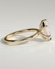 Cynthia - Classic Elongated Hexagon Claw Solitaire Engagement Ring - 18k Yellow Gold