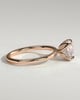 Dahlia - Round 4 Claw Solitaire with Petal Gallery and Accented Tiara Detail Engagement Ring - 18k Rose Gold