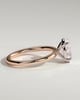 Daisy  Oval Solitaire - 18k Rose Gold / 18k White Gold High Setting