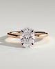 Daisy  Oval Solitaire - 18k Rose Gold / 18k White Gold High Setting