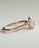 Daisy  Oval Solitaire - 18k Rose Gold High Setting
