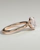 Daisy - Classic Oval 4 Claw Solitaire Engagement Ring - 18k Rose Gold High Setting