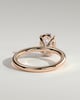 Daisy  Oval Solitaire - 18k Rose Gold High Setting