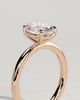 Daisy - Classic Oval 4 Claw Solitaire Engagement Ring - 18k Rose Gold High Setting