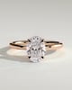 Daisy - Classic Oval 4 Claw Solitaire Engagement Ring - 18k Rose Gold High Setting